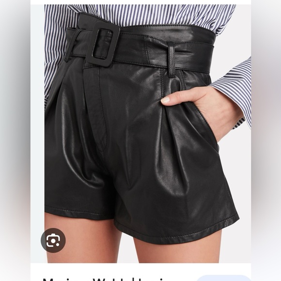 Marissa Webb Levi leather belted shorts - Picture 2 of 7